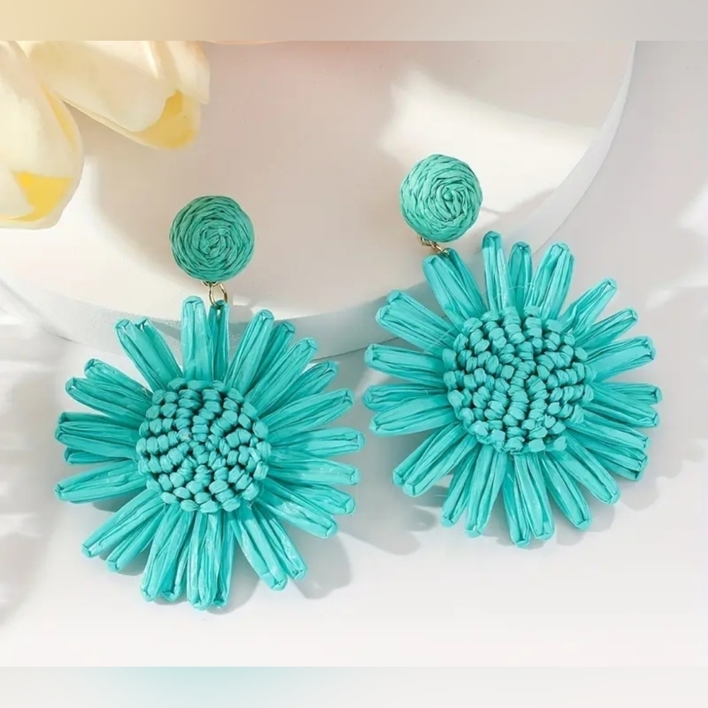 NEW! 2 For 25$ Turquoise Floral Earrings